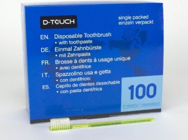 d-touch eldobható fogkefe sárga 100db.